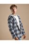 Plaid Hooded Shirt with Long Sleeves - 2