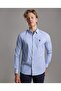 Striped Shirt with Classic Collar and Long Sleeves