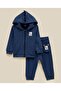 Solid Hooded Jacket and Jogger Set