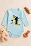 Cute Baby Bodysuit with Printed Text and Snap Fasteners