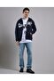 Typography Print Hooded Jacket with Zipper Closure - 4