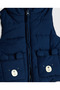 Quilted Hooded Gilet with Zipper Closure - 4