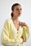 Gold Buttoned Knitwear Cardigan Yellow - 6