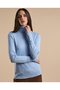 Solid Sweater with Turtleneck and Long Sleeves