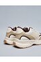 Beige Women's Color Block Lace Up Sneakers - 6