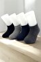 4 Pairs of Toe Seamless Winter Thick Terry Children's Sneaker Socks - 2