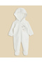 Ivory Boy's Appliqued Hooded Sleepsuit