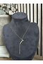 Steel Necklace with Letter T