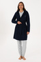 Women's Navy Blue Belted Dressing Gown 50318881-Vr033