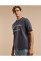 Typography Print T-Shirt with Crew Neck and Short Sleeves - 3