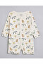 3 Pack Printed Rompers with Long Sleeves - 3