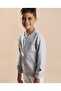 Embossed Sweatshirt with Crew Neck and Long Sleeves - 4