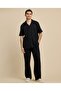 Textured Shirt with Revere Collar and Short Sleeves - 2