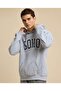 Typography Print Hoodie with Long Sleeves - 3