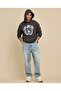 Faded Relaxed Fit Jeans with Button Closure