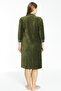 Striped Velvet Large Size Cotton Velvet Dress with Zipper Pockets - 6