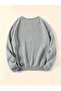 Unisex Printed Oversize 100% Cotton Crew Neck Sweatshirt - 2