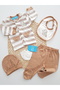 Newborn 5-Piece Hospital Discharge Set |   100% Cotton Horse Patterned First Wear Set