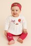 Baby Girl 100% Cotton Embroidered 3-Piece Set 3-6 Months 6-9 Months - 4