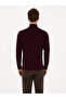 Light Burgundy Slim Fit Wool Blend Half Fisherman Basic Knitwear Sweater 50315296-Vr263 - 5