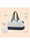 Luxe Knit Diaper Bag with Clutch - White - 2