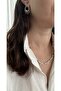 Vip Brand Equivalent Stylish Necklace with Black Detailed Zircon Stones - 3