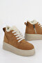 Frm 034 Fur Detail Lace up Boots - 3