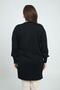 Women's Front Single Pocket Stone Print Detailed Plus Size Knitweartunic Blouse - 4