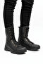 Strike Lace-Up Casual Men's Military Boots Black - 3