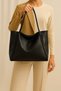 Large Size Vintage Soft Leather Casual Model Large Volume Black Women's Shoulder Bag Handbag - 7