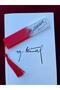 Epoxy Atatürk Signed Red and White Colored Gift Bookmark
