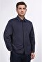 Comfort Fit Bi-Stretch Light Textured Navy Blue Unlined Shirt Jacket - 3