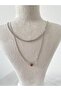 Double Steel Necklace with Waterway Chain Detail - 3