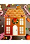 Christmas Wall, Window and Tree Banner in the Shape of Gingerbread Cookie Man Colors House and Snowflake - 5
