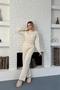 Women's Fingerless Knitwear Set Ecru