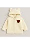 Unisex Mont Baby Welsoft Zippered with Bear Ears - Ecru - 3