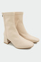 Dixi Ecru Matte Blunt Toe Stretch Women's Boots - 2