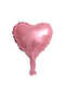 10 Inch Mini Heart Foil Balloon Pink 5 Pieces - 2