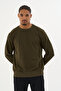 Süperlife Men's Gray Crew Neck Ribbed Regular Fit Sweatshirt Spr26Swk930 - 7