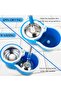 360° Spin Mop and Bucket Set with Wringer, 2 Extra Microfiber Replacement Heads (Blue) - 5