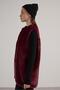 Women's Burgundy Long Lined Fur Vest 30072 - 5