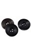 Black Wooden Button 1.5 cm Four Holes 1 Pack 6 Pieces - 3
