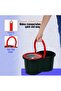 Faboer Spin Mop and Bucket Set | 360° Spin Wringer, Stainless Steel Handle, 2 Microfibre Heads - 3