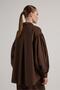 Women's Brown Pleated Pocket Detailed Oversize Shirt 30062 - 8