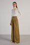 Women's Oil Green Premium Palazzo Pantalon 30016