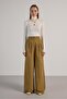 Women's Oil Green Premium Palazzo Pantalon 30016 - 5