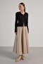 Women's Stone Premium Fabric Flared Long Skirt 30015