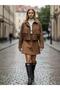 Girl's Suede Leopard Pattern Oversize Design Jacket - 5