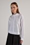 Women's White Design Oversize Short Shirt 30019 - 5