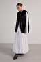 Women's Black Long Lined Fur Vest 30072 - 4